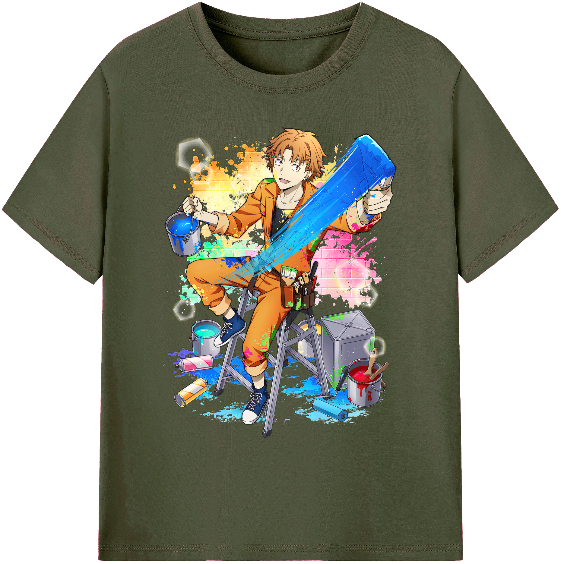 （画像用） 文豪ストレイドッグス Bungo Stray Dogs 綿100％ メンズ半袖Tシャツ｜肌触りやわらか＆通気性
